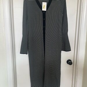 A New Day Black and White Striped Top